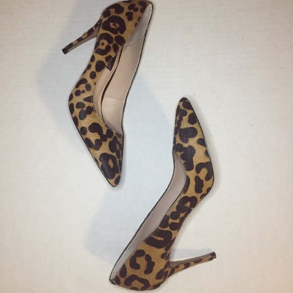 Steven By Steve Madden Calf Hair Leopard Pumps S/7 - Picture 5 of 11